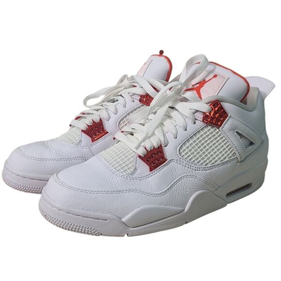 Air Jordan 4 Retro 'Orange Metallic' White Team Orange CT8527-118 Size 10.5 - Picture 1 of 13